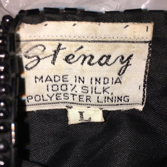 Vintage silk beaded sequin top by Stenay - Picture 9 of 9